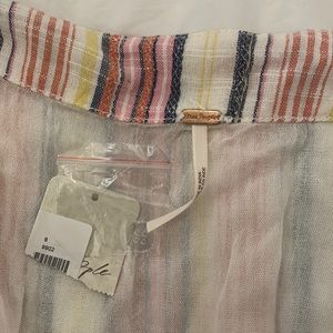 NWT Free people striped wrap skirt